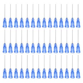 uxcell Industrial Blunt Tip Needle 22G 1 Inch Length with Luer Lock Screw Interface Connector, Dispensing Needle for Liquid Glue Gun, 60 Pcs (Blue)
