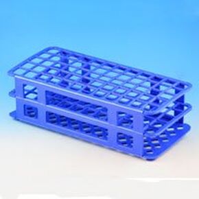 Globe Scientific 456504 Polypropylene Microcentrifuge Tube Rack, 16/17mm Tube, Blue, 60-Place