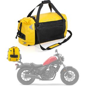 INNOGLOW Waterproof Duffel Bag Motorcycle Dry Bag Travel Bag 500D PVC Zipper Closure Double bottom for Skiing Travel Hiking Camping Boating Riding Fishing, 80L Yellow