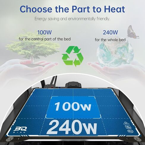 BIQU Hurakan 3D Printer Pre-Installed Klipper, DIY 3D Printes with BTT Microprobe Auto Leveling Manta M4P+CB1 Silent Board Filament Runout Sensor PEI Flex Build Plate Print Size 8.66x8.66x10.63in in Kuwait