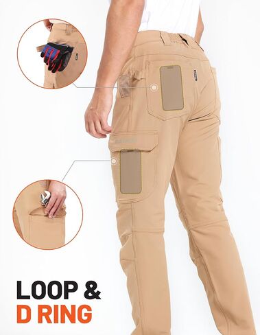 DURAWERK Men's 4-Way Stretch Cargo Pants, Work Pants, Durable Tactical Pants, Lightweight EDC Hiking Pants for Outdoor in Saudi Arabia