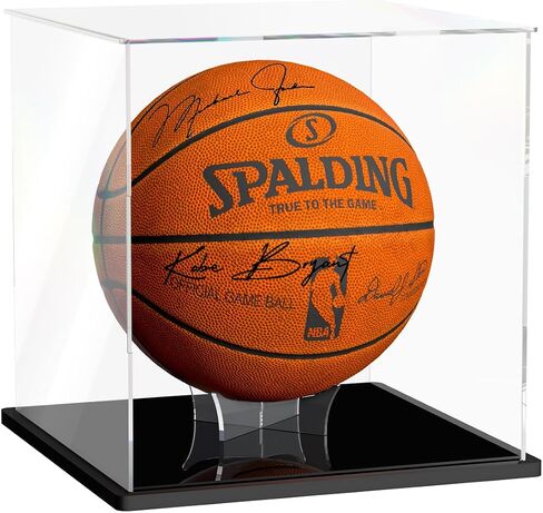 Basketball Display Case, Clear Acrylic Full Size Basketball Case Display, Assemble Soccer Ball Showcase, Sports Memorabilia Protector for Volleyball with Ball Stand in Saudi Arabia