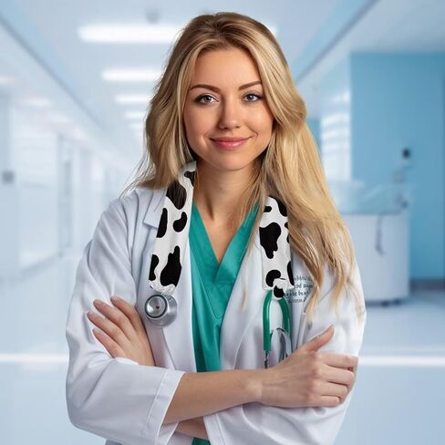Babrukda Cow Print Stethoscope Cover for Women Black White Design Stethoscope Sleeve Compatible with Stethophone Stretchy Protective Cover for Nurses Doctors Nice Gifts 1 Pack in Kuwait
