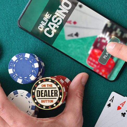 TOYANDONA Metal Poker Buttons, Dealer Button, Poker Chips, Poker Game Dealer Poker Guard Prop for Poker Games Gambling Card Games in Saudi Arabia