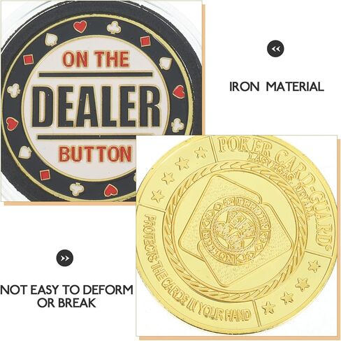 TOYANDONA Metal Poker Buttons, Dealer Button, Poker Chips, Poker Game Dealer Poker Guard Prop for Poker Games Gambling Card Games in Saudi Arabia