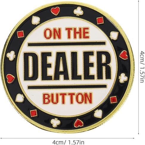 TOYANDONA Metal Poker Buttons, Dealer Button, Poker Chips, Poker Game Dealer Poker Guard Prop for Poker Games Gambling Card Games in Saudi Arabia