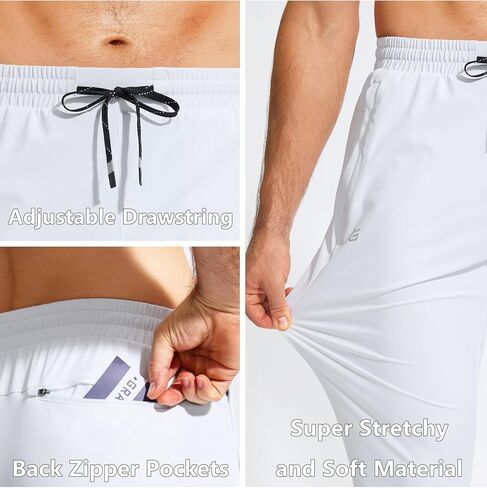 غوغرافون رياضيون تدريجيين للرجال مع 3 جيوب مضغوطة تمتد تمرينات تدريب السراويل الخفيفة الوزن على السراويل العسكرية للرجال in Kuwait