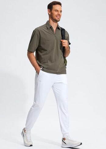 غوغرافون رياضيون تدريجيين للرجال مع 3 جيوب مضغوطة تمتد تمرينات تدريب السراويل الخفيفة الوزن على السراويل العسكرية للرجال in Kuwait