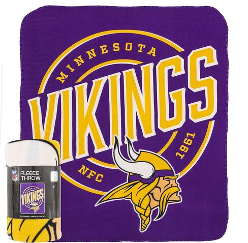 Northwest NFL Minnesota Vikings Fleece Fleece Fleece بطانية ، 50 "× 60" ، حملة in Saudi Arabia