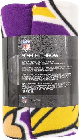 Northwest NFL Minnesota Vikings Fleece Fleece Fleece بطانية ، 50 "× 60" ، حملة in Saudi Arabia