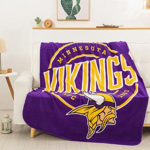 Northwest NFL Minnesota Vikings Fleece Fleece Fleece بطانية ، 50 "× 60" ، حملة in Saudi Arabia
