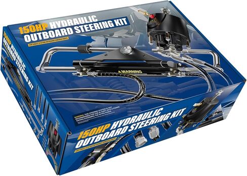 طقم توجيه هيدروليكي خارجي بقوة 150 حصانًا، نظام بحري للقوارب لمحطة واحدة، استخدام محرك واحد، أسطوانة قفل مدمجة ثنائية الاتجاه، ومضخة 150 حصانًا وخرطوم نايلون عالي القوة in Kuwait