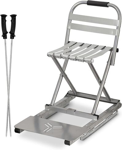 TUSON Ice Sled, Foldable Snow Sled with Metal Runners, Ice Skating Vehicle, Snow Slider with Steering Sleds for Snow in Saudi Arabia