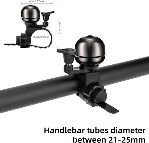 جرس الدراجة ROCKBROS الكلاسيكي، جرس الدراجة ذو الصوت العالي، أجراس الدراجة الجبلية MTB لجرس الدراجة الدائري للبالغين من أجل 0.82-0.86 بوصة/21-22 مم مقود الدراجة... in Kuwait