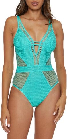 بدلة سباحة نسائية من قطعة واحدة من BECCA، برقبة عميقة، كروشيه، بدلات استحمام in Kuwait