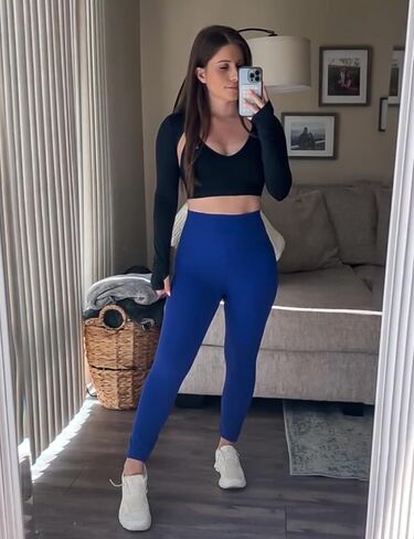 Heynuts طوابق طويلة الطول الكامل لرسامات النساء ، وضغط التمرينات عالية الخصر السراويل اليوغا 28 '' in Kuwait