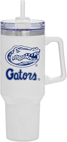 Desert Cactus University of Florida UF Gators Large Insulated Stainless Steel with Handle Lid and Straw Reusable Double Walled Cup Hot and Cold Drinkware Laser Etched (40oz Rally Tumbler) in Saudi Arabia