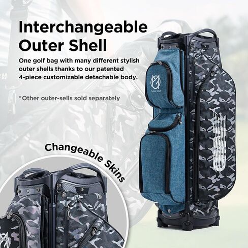 Cart Bag for Men & Women - 14-Way Full-Length Dividers - Interchangeable Design - Multiple Pockets for Efficient Storage for an Enjoyable Golfing Experience for - Unisex in Saudi Arabia