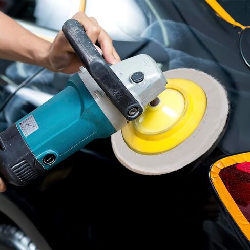 QWORK Polishing Wheel Kit for Bench Grinder - 8 Pack 6" Cotton Buffing Wheels with 1/2" Arbor Hole - Ideal for Metal, Wood, and More in Kuwait