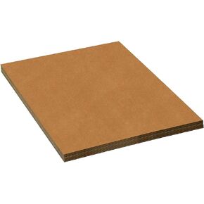 BOX USA Moving Corrugated Sheets large, 32'L x 32'W, 5-Pack | Corrugated Cardboard Sheets for Packing, Shipping and Storage 32x32