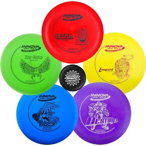 مجموعة Innova Disc Golf Starter - قد تختلف الألوان 160-180 جم - مضرب الجولف القرصي، مشغل الجولف القرصي، متوسط ​​المدى، مجموعة أقراص الجولف المعتمدة من PDGA، مجموعة أقراص الجولف الفريسبي