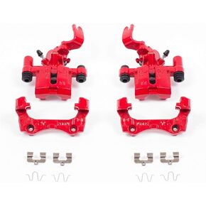 Power Stop Rear S1377A Pair of High-Temp Red Powder Coated Calipers