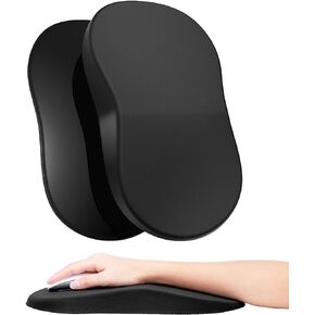 hueilm Ergonomic Mouse Pad Wrist Support,Pain Relief Mouse Pad with Wrist Rest,Entire Memory Foam Mouse Pad with Non-Slip PU Base,Comfortable Mousepad Perfect for Office & Home（Black）