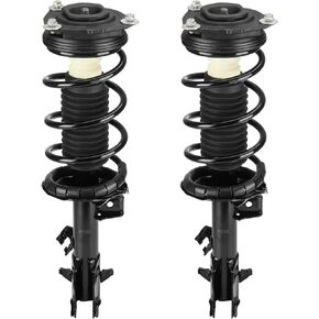 Front & Rear Strut Shock Assembly w/Coil Spring for Nissan Versa 2007 2008 2009 2010 2011 2012, Replace 172352 172351 343465, Left & Right, 4PCS