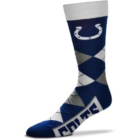 FBF Standard NFL Argyle Line Socks, Team Color, One Size