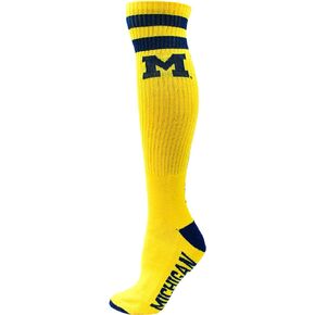 NCAA Michigan Wolverines Maize Tube Socks, One Size, Blue