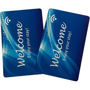 RFID Key Cards, 200 Pieces, Blue, 13.56MHz, Compatible with Saflok, Kaba, Onity, Ilco, Miwa, Securelox Locks
