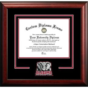 إطار صور الحرم الجامعي NCAA Alabama Crimson Tide Spirit Diploma مقاس 8.5 × 11 بوصة ماهوجني