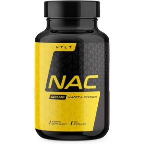 HTLT NAC Supplement (N-Acetyl L-Cysteine) – Supports Cellular Antioxidant Pathways | 600 mg | 60 Capsules