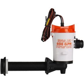 Seaflo 12v 800gph Livewell Live Bait Tank مهوية غاطسة خرطوشة قارب مضخة نزح