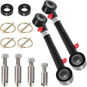 Adjustable Front Swaybar Quicker Disconnect System with 2.5" - 6" Lift for 2007-2018 Jeep Wrangler JK JKU Replace Quicker Disconnect Sway Bar links Black