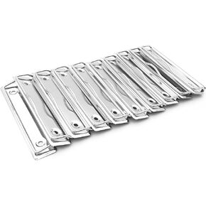 Shuokecrafts10 Pack Metal Clipboard Clips with Rubber Grips and Hanging Hole (7cm)