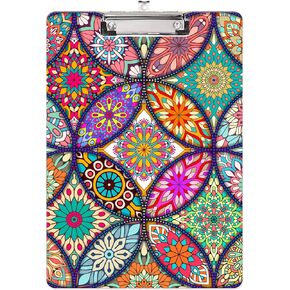 Fashion Clipboard, A4 Letter Size Wooden Decorative Clipboards for Teacher, Nurse, Doctor,Student and Kids, Cute Design for Standard Size 12.2" x 8.9" (C-Pink Purple Marble)