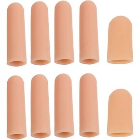 10 Pcs Silicone Finger Cots Finger Protector Support Finger Sleeves Gloves Finger Covers Caps for Trigger Finger
