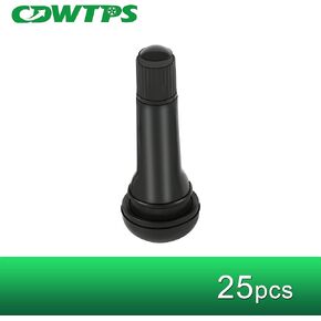 CDWTPS TR412 Tire Valve Stem, Rubber Snap-in Short Black Tire Valve Stem for Tubeless 0.453 Inch 11.5mm Rim Holes on Standard Vehicle Tires(8pcs/Bag)