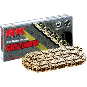 RK Racing Chain GB520GXW-RIV-CL (520 Series) Gold XW-Ring Rivet-Type Connecting Link
