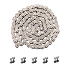 #25 Roller Chain 96 Links with 5pcs Master Links Heavy Duty for Razor E300 E325 E300S Kids Electric Scooter PR200 Pocket Rocket Bike 25H Drive Chain Parts
