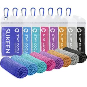 Sukeen Cooling Towels for Neck and Face (40" x 12"), Cooling Towel 6 Pack, Microfiber Best Sports Cooling Cool Towels for Hot Weather, Soft Breathable Cooling Towels for Sweat Athletes Men Women in Kuwait