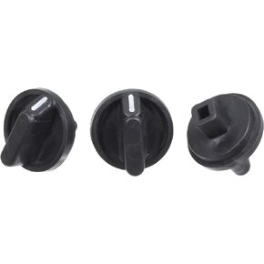 APDTY 133978 HVAC Heater Heat AC Temp Control, Blower Motor Speed Control Knob Set of 3 Compatible With 1999-2006 Toyota Tundra (Replaces 55905-0C010, 559050C010)