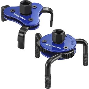 WORKPRO Universal Oil Filter Wrench Adjustable, Oil Filter Removal Tool, Oil Filter Change Set, Ideal for Engine Filters, Conduit, & Fittings