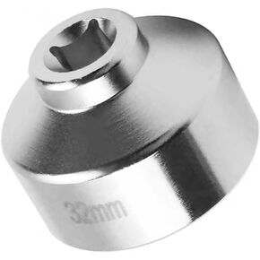 32mm 6-Point Oil Filter Wrench Socket,Low Profile Oil Filter Socket - 3/8" Drive Oil Filter Removal Tool Compatible with GM 2.2L Ecotec Engines