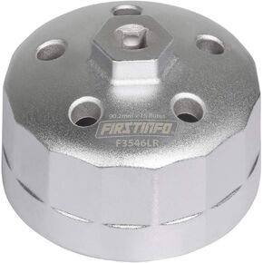 FIRSTINFO F3546LR 3/8" Drive 90.2mm 15 Flutes Oil Filter Wrench, Compatible with Land Rover & Jaguar - Fits 3.0L & 5.0L Gas Engines in Kuwait
