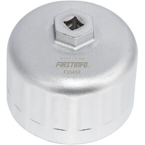 FIRSTINFO F3546LR 3/8" Drive 90.2mm 15 Flutes Oil Filter Wrench, Compatible with Land Rover & Jaguar - Fits 3.0L & 5.0L Gas Engines