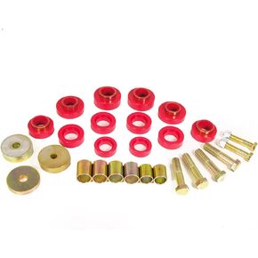 Prothane (7-139) 67-81 Chevy Camaro Body Mount Kit w/Hardware - Red
