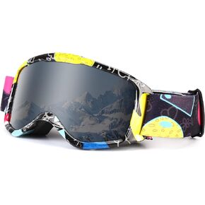 Kids Ski Goggles,Non-Slip Strap Snow Goggles Snowboard Goggles
