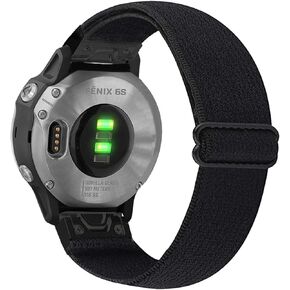 Abanen Elastic Watch Bands for Fenix 7S / Fenix 6S / Fenix 5S / epix Pro 42mm, Quick Fit 20mm Soft Nylon Stretchy Embroidery Loop Breathable Wristband Strap for Garmin Instinct 2S